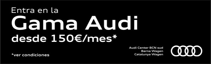 Entra en la Gama Audi por 150€/mes. Entrada 2.243€